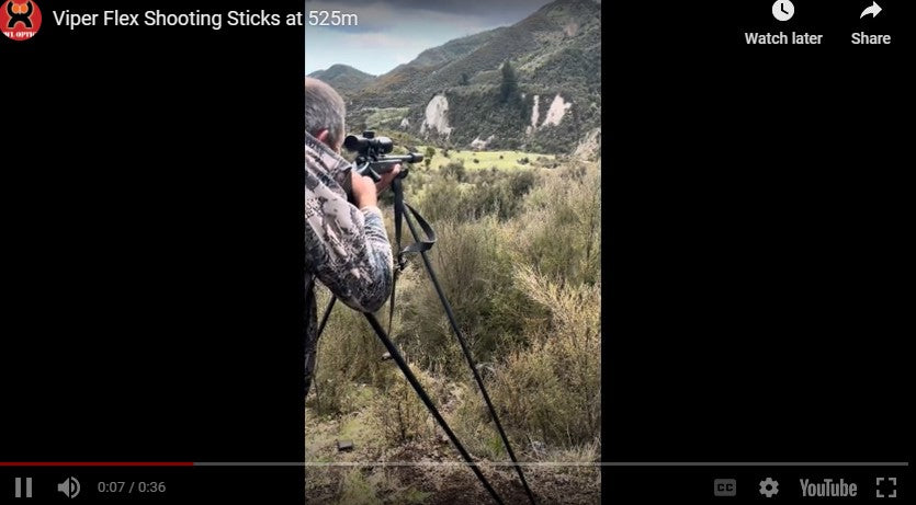 Viper Flex Shooting Sticks at 525m